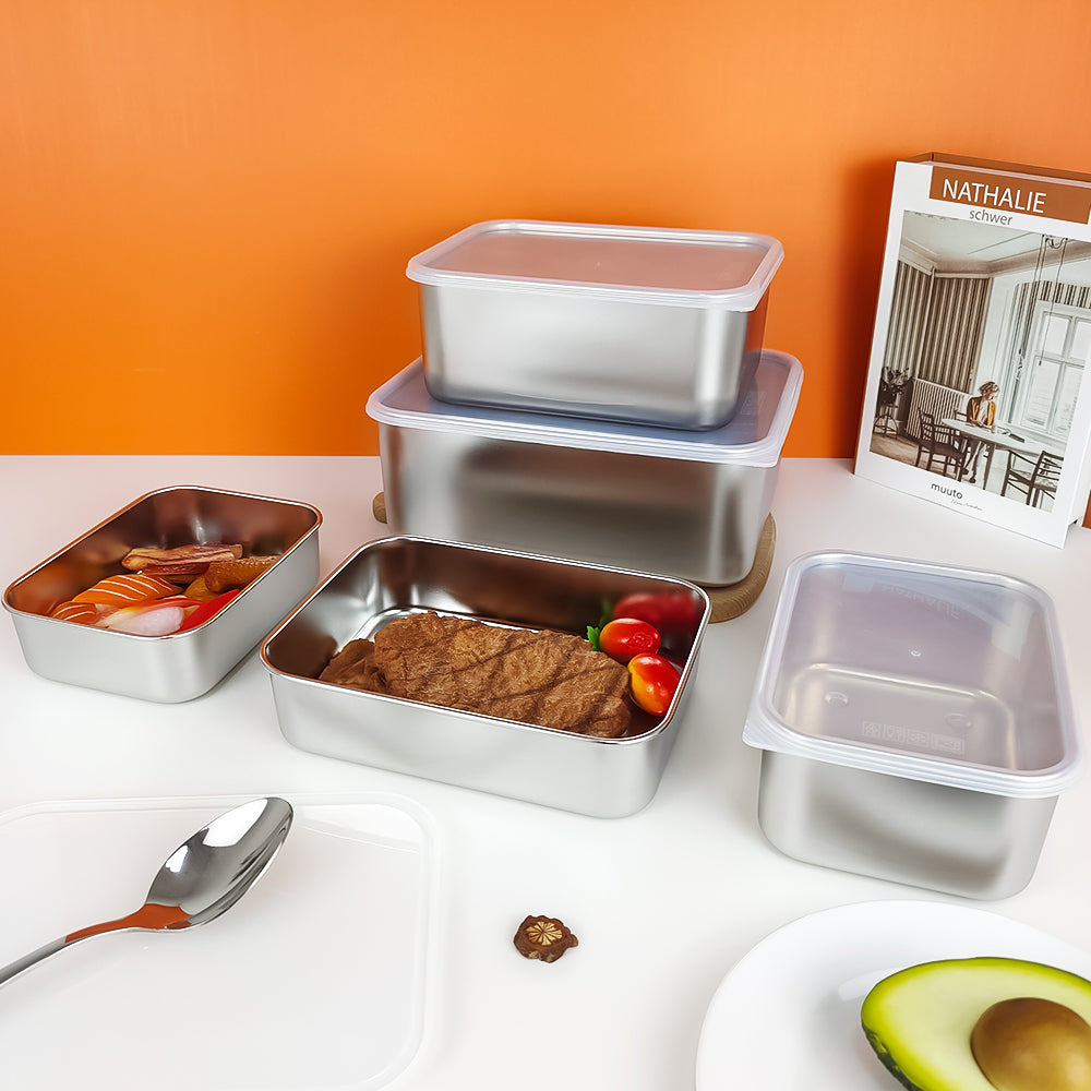 Large Size Airtight Food Container Food Box Microwave Stainless Steel Lunch Box Bento Box for Adults Lunch Container