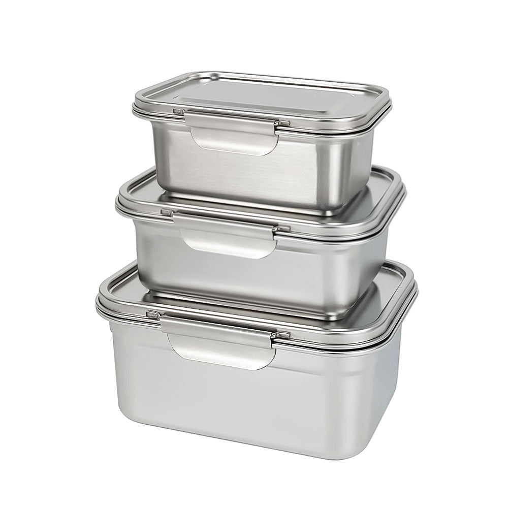 Stainless Steel Lunch Box for Adults Leak Proof Lid Compartments Bento Lunch Container for Office