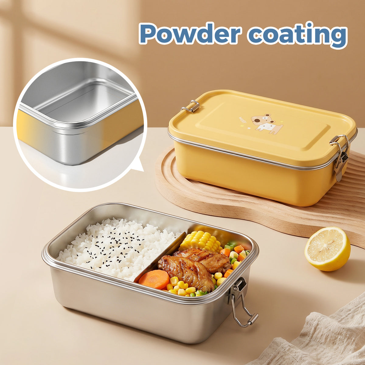 Custom Bento Box for Kids Insulated Lunch Box Leak Proof Vacuum Thermal Food Container Meal Prep Containers