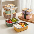 Thermal Lunch Box School Lunch Boxes Kids Microwave Safe Stainless Steel Food Container Bamboo Lid Lunch Box for Adults