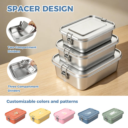 Custom Bento Box for Kids Insulated Lunch Box Leak Proof Vacuum Thermal Food Container Meal Prep Containers